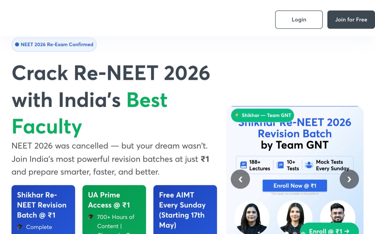 Re-NEET 2026 revision batch